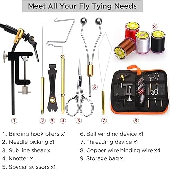 Amazon | フライフィッシング用フライ作成キット、フライ
